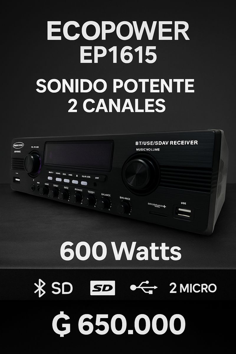 Ecopower EP1615 – Sonido Profesional en Dos Canales